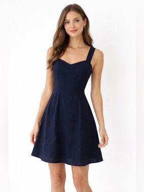 Gap Linen Navy Blue Summer Dress